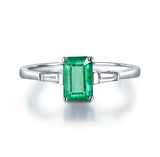 14Kt Gold Diamond 0.85 ct Emerald Ring