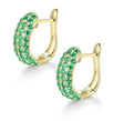 14Kt Gold Diamond 2.00 ct Emerald Earrings