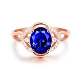 14Kt Rose Gold 1.70 ct Tanzanite Ring with Diamonds