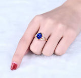 14Kt Rose Gold 1.70 ct Tanzanite Ring with Diamonds