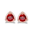14kt Rose Gold 2.35 ct Ruby Earrings with Diamonds