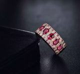 14Kt Rose Gold Diamond & 2.08 ct Ruby Ring (Unisex)