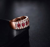 14Kt Rose Gold Diamond & 2.08 ct Ruby Ring (Unisex)