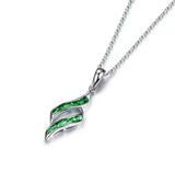 14Kt White Gold 0.40 ct Emerald Pendant