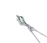 14Kt White Gold 0.40 ct Emerald Pendant