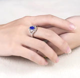 14Kt White Gold 0.60 ct Tanzanite Ring with Diamonds
