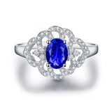 14Kt White Gold 0.60 ct Tanzanite Ring with Diamonds