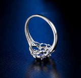 14Kt White Gold 0.60 ct Tanzanite Ring with Diamonds