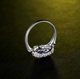 14Kt White Gold 0.86 ct Tanzanite Ring with Diamonds