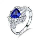 14Kt White Gold 0.86 ct Tanzanite Ring with Diamonds