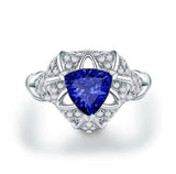 14Kt White Gold 0.86 ct Tanzanite Ring with Diamonds