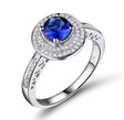 14Kt White Gold 0.98 ct Tanzanite Ring with Diamonds (Unisex)