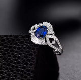 14Kt White Gold 1.01 ct Tanzanite Ring with Diamonds