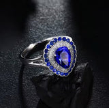 14Kt White Gold 1.03 ct Tanzanite Ring with Diamonds (Unisex)