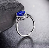 14Kt White Gold 1.89 ct Tanzanite Ring with Diamonds