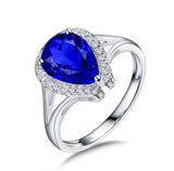 14Kt White Gold 1.89 ct Tanzanite Ring with Diamonds