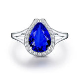 14Kt White Gold 1.89 ct Tanzanite Ring with Diamonds