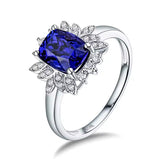 14Kt White Gold 1.92 ct Tanzanite Ring with Diamonds