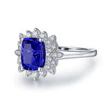 14Kt White Gold 1.92 ct Tanzanite Ring with Diamonds