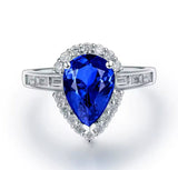 14Kt White Gold 1.99 ct Tanzanite Ring with Diamonds