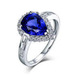 14Kt White Gold 1.99 ct Tanzanite Ring with Diamonds