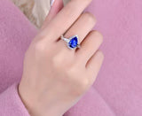 14Kt White Gold 1.99 ct Tanzanite Ring with Diamonds