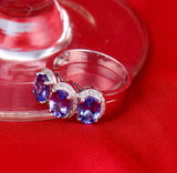14Kt White Gold 2.50 ct Tanzanite Ring with Diamonds (Unisex)