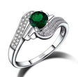 14Kt White Gold Diamond 0.59 ct Tsavorite Ring (Unisex)
