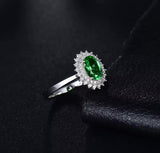 14Kt White Gold Diamond 0.68 ct Tsavorite Ring