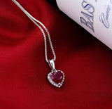 14Kt White Gold Diamond 1.60 ct Pink Ruby Pendant