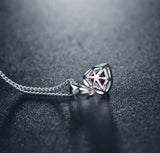 14Kt White Gold Diamond 1.60 ct Pink Ruby Pendant