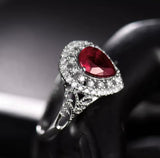 14Kt White Gold Diamond 1.60 ct Ruby Ring