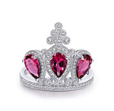 14kt White Gold Diamond 2.00 ct Tourmaline Crown Ring