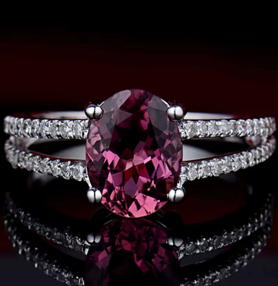 14kt White Gold Diamond 2.02 ct Tourmaline Ring