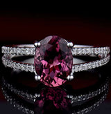14kt White Gold Diamond 2.02 ct Tourmaline Ring