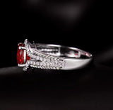 14Kt White Gold Diamond 2.10 ct Ruby Ring