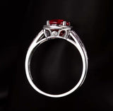 14Kt White Gold Diamond 2.10 ct Ruby Ring