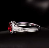 14Kt White Gold Diamond 2.10 ct Ruby Ring