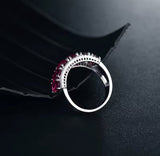 14Kt White Gold Diamond 3.86 ct Ruby Ring