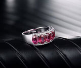 14Kt White Gold Diamond 3.86 ct Ruby Ring