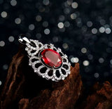 14Kt White Gold Diamond 4.35 ct Pink Ruby Pendant