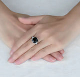 14kt White Gold Diamond 7.30 ct Green Tourmaline Ring