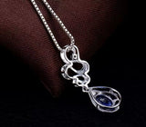 14Kt White Gold Diamonds 0.66 ct Tanzanite Pendants