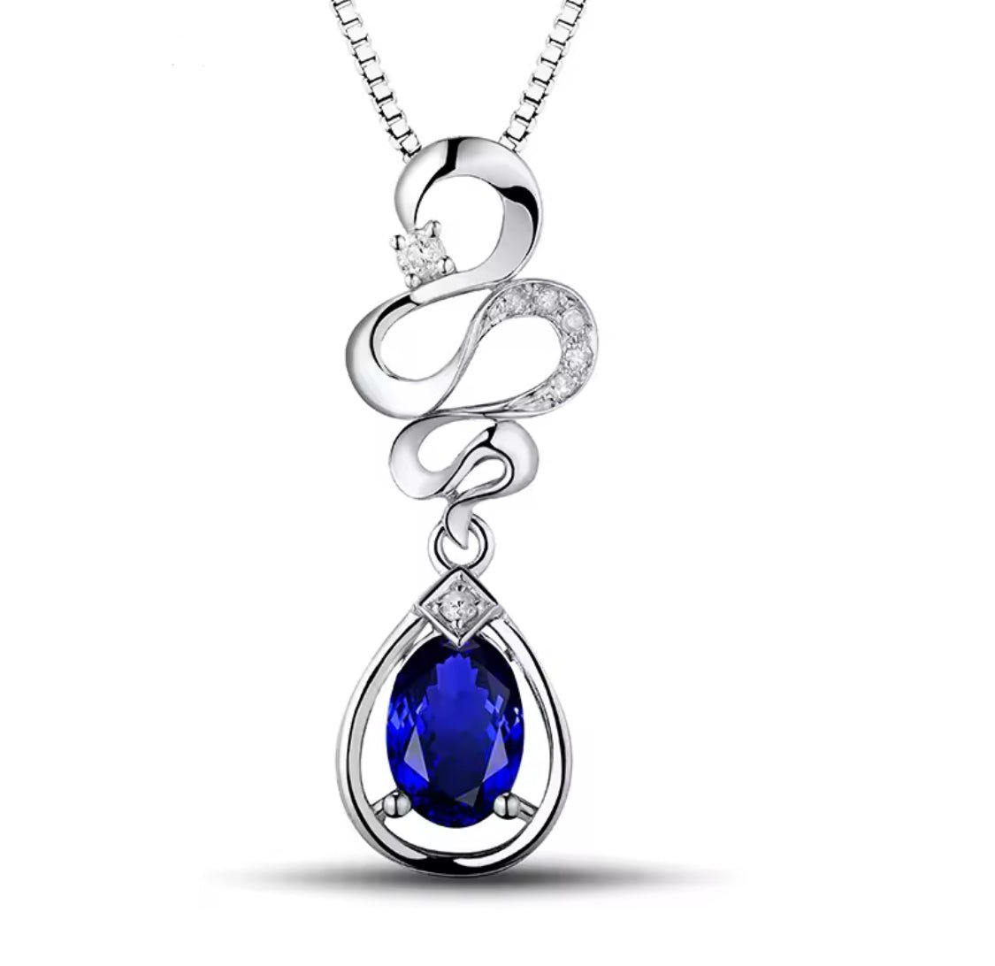 14Kt White Gold Diamonds 0.66 ct Tanzanite Pendants