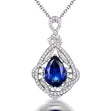 14Kt White Gold Diamonds 2.10 ct Tanzanite Pendants