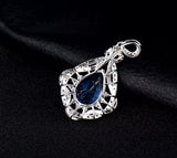 14Kt White Gold Diamonds 2.10 ct Tanzanite Pendants