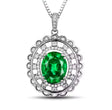 14Kt White Gold Diamonds 2.40 ct Emerald Pendant