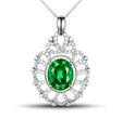 14Kt White Gold Diamonds 2.42 ct Emerald Pendant