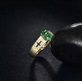 14kt Yellow Gold, 1.16 ct Tsavorite Ring (Unisex)
