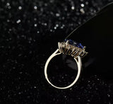 14Kt Yellow Gold 2.50 ct Tanzanite Ring with Diamonds